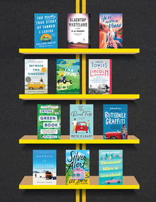 displayshelfjuly2023_roadtripyellow