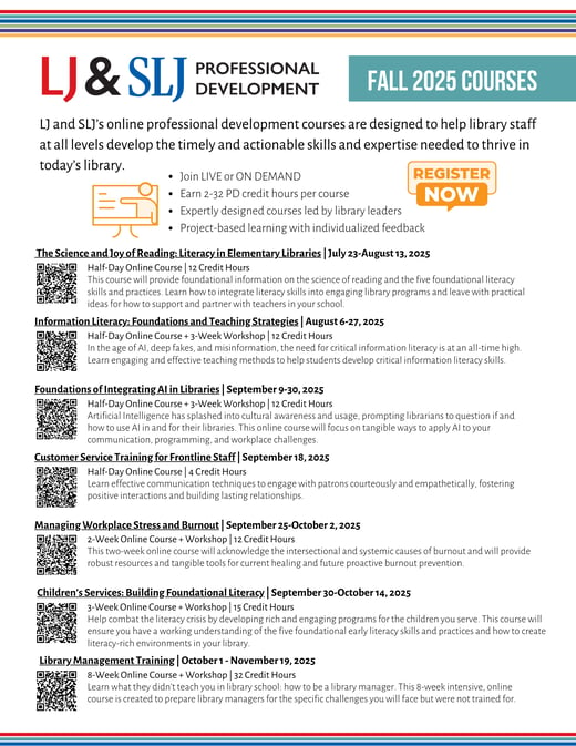 PD - 2025 Fall Course Schedule Image